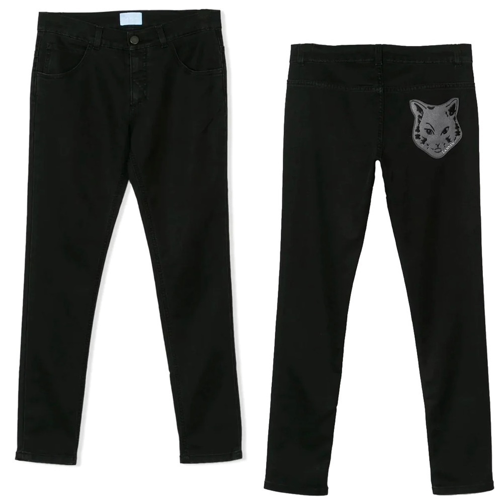 Lanvin Girls Cat Pocket Skinny Jeans size 4